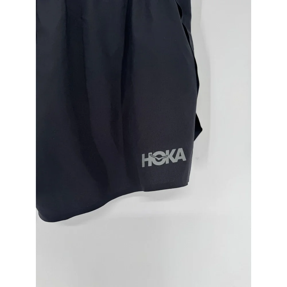 Hoka One One Running Shorts Womens Small Lined Drawstring Waist Athletic Black